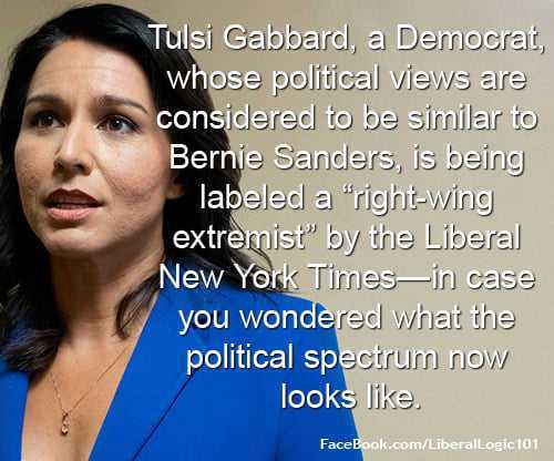 fezzes are red the tardis - Tulsi Gabbard, a Democrat, whose political views are considered to be similar to Bernie Sanders, is being labeled a "rightwing extremist" by the Liberal New York Timesin case you wondered what the political spectrum now looks .