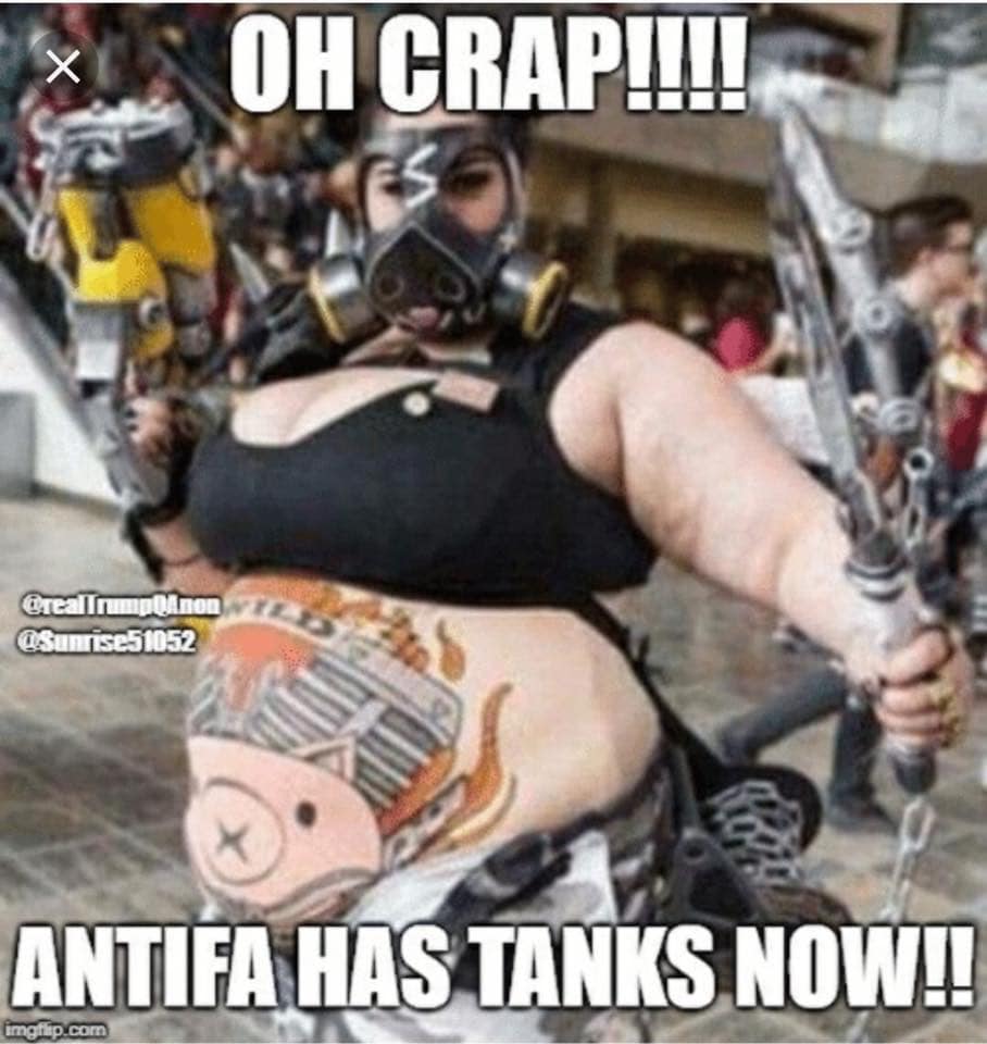roadhog hot - Oh Crap!!!! Oreal Trumplimon 51052 Antifa Has Tanks Now!! imgflip.com