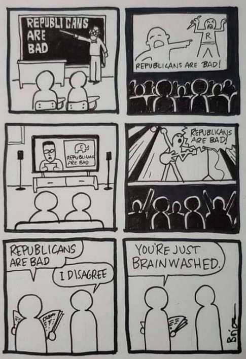 you re just brainwashed - Republicans Are Bad Tal Republicans Are Bad! Republicans Oz Are Bad! Po Per Quum Republicans Are Bad I Disagree You'Re Just Brainwashed Boran