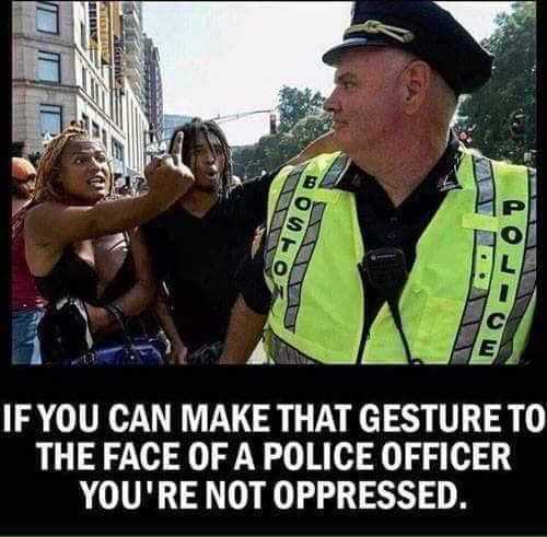 sign - Net If You Can Make That Gesture To The Face Of A Police Officer You'Re Not Oppressed.