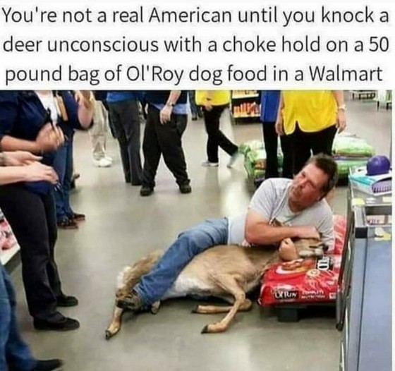 walmart st cloud mn - You're not a real American until you knock a deer unconscious with a choke hold on a 50 pound bag of Ol'Roy dog food in a Walmart