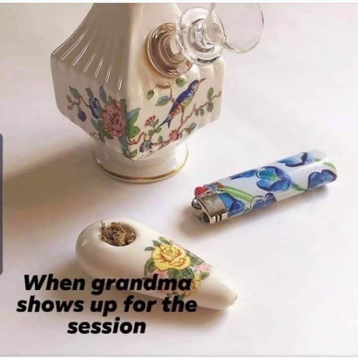 cup - When grandma shows up for the session