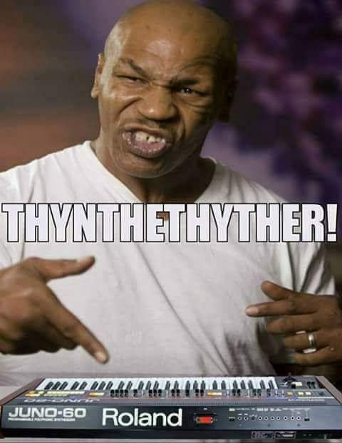 mike tyson meme synth - Thynthethyther! Juno60 Roland .....