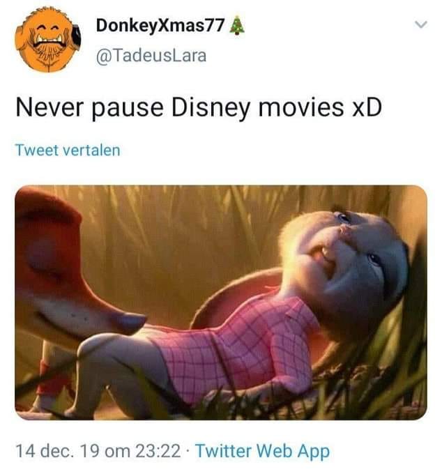 human behavior - DonkeyXmas77 A Never pause Disney movies xD Tweet vertalen 14 dec. 19 om . Twitter Web App