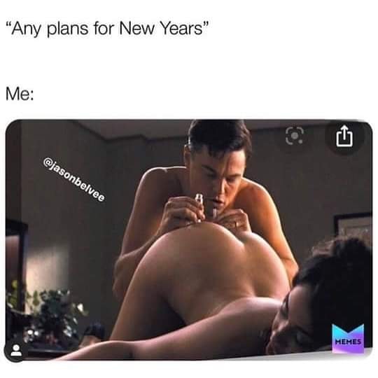 photo caption - Any plans for New Years" Me