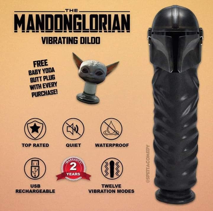 mandonglorian dildo - The Mandonglorian Vibrating Dildo Free Baby Yoda Butt Plug With Every Purchase! Top Rated Quiet Waterproof Years Usb Rechargeable Twelve Vibration Modes