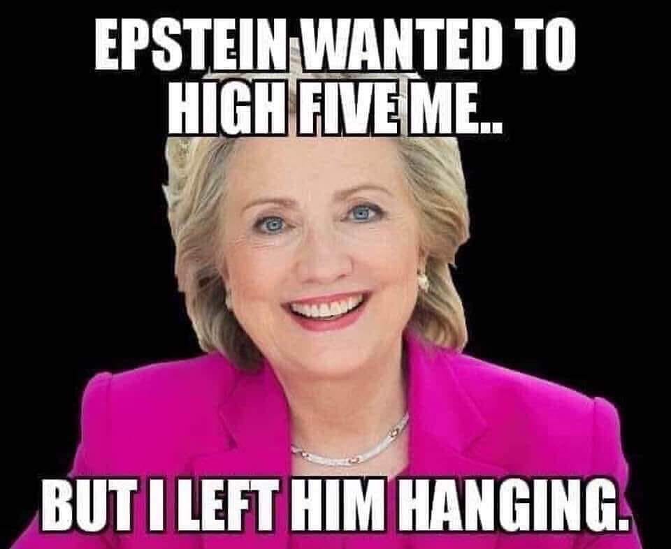 photo caption - Epstein Wanted To High Five Me.. But I Left Him Hanging.