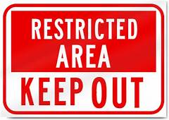 sign - Restricted Area Keep Out
