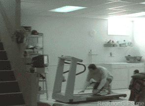 treadmill finish him - Reaction Gifs me