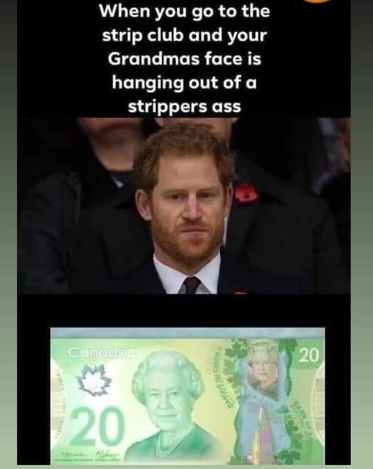 photo caption - When you go to the strip club and your Grandmas face is hanging out of a strippers ass Canada 20