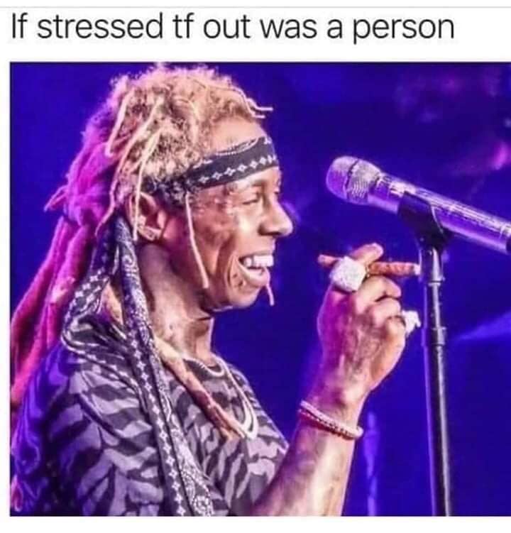 black don t crack unless black on crack lil wayne - If stressed tf out was a person