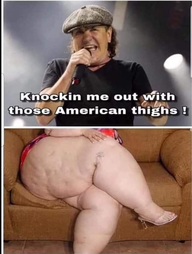 photo caption - Knockin me out with those American thighs !