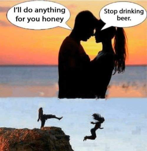 funny memes - english hot jokes - I'll do anything for you honey Stop drinking beer.