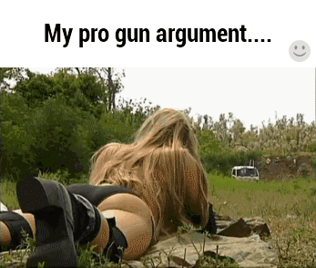 funny pictures - memes - gifs - my pro gun argument gif - My pro gun argument....