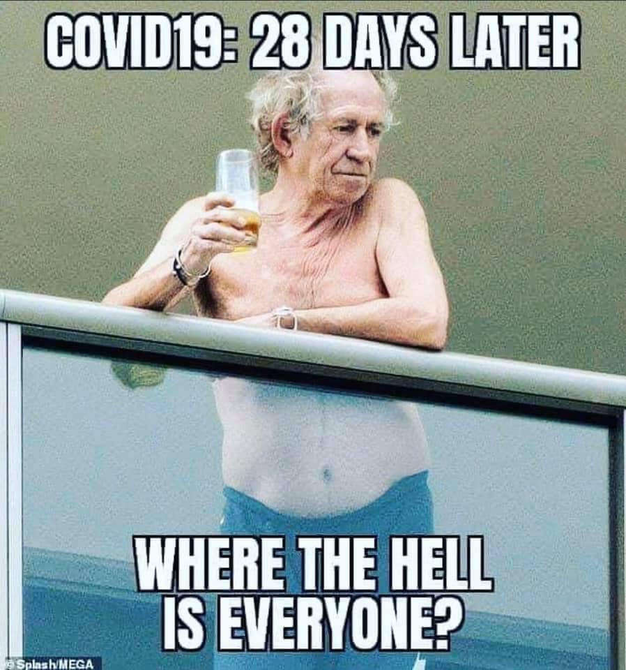 keith richards mick jagger meme - Covid Days Later Where The Hell Is Everyone? SplashMega