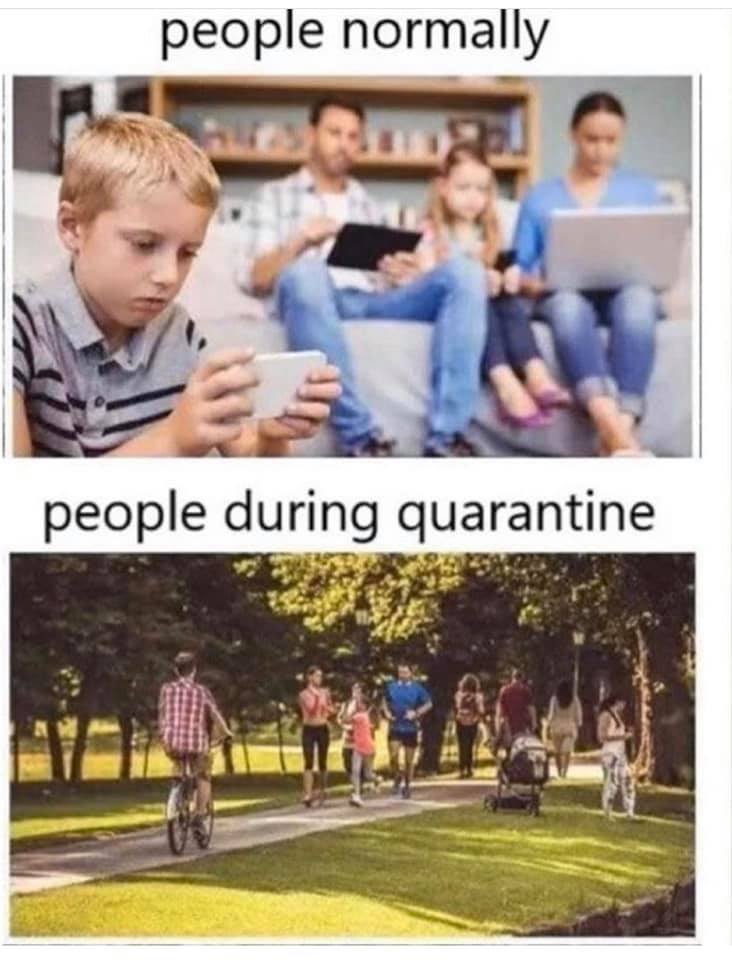 people - people normally people during quarantine