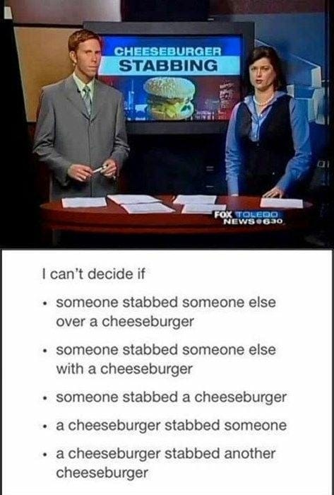 cheeseburger stabbing - Cheeseburger Stabbing Fox Toledo News 063o I can't decide if someone stabbed someone else over a cheeseburger someone stabbed someone else with a cheeseburger someone stabbed a cheeseburger . a cheeseburger stabbed someone a cheese
