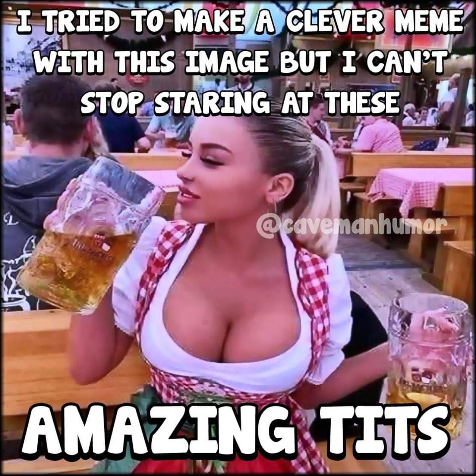 photo caption - I Tried To Make A Clever Meme With This Image But I Can'T Stop Staring At These Amazing Tits
