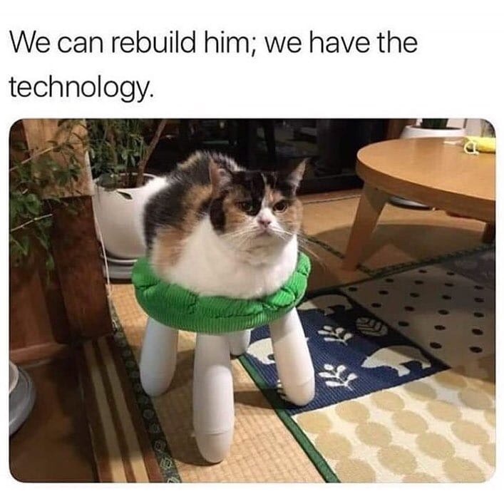 we can rebuild him we have the technology - We can rebuild him; we have the technology