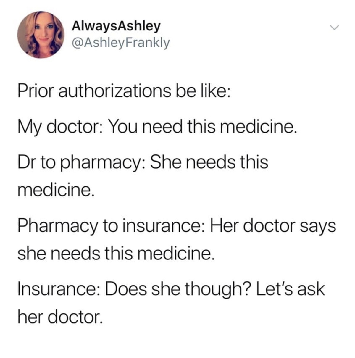 santa vs the grinch meme - AlwaysAshley Frankly Prior authorizations be My doctor You need this medicine. Dr to pharmacy She needs this medicine. Pharmacy to insurance Her doctor says she needs this medicine. Insurance Does she though? Let's ask her docto