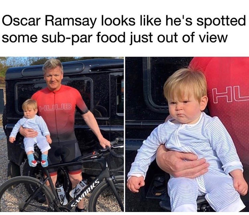 Gordon Ramsay - Oscar Ramsay looks he's spotted some subpar food just out of view Hl Huub Works