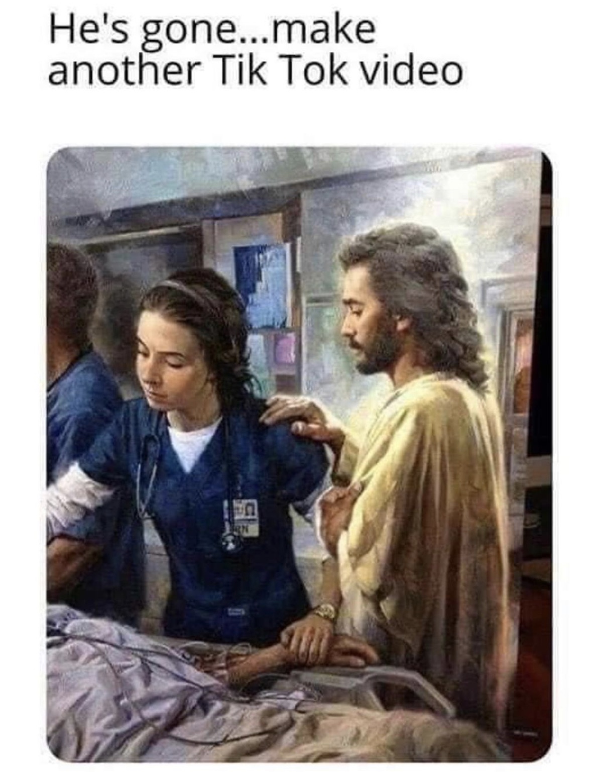 jesus at work - He's gone...make another Tik Tok video