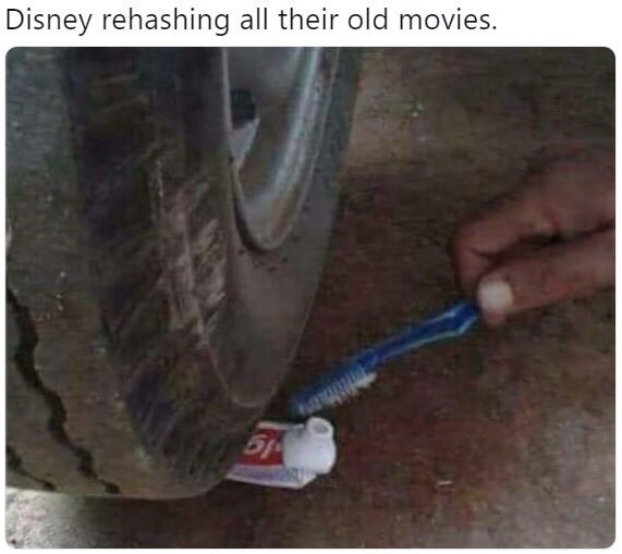 radhika apte toothpaste meme - Disney rehashing all their old movies.