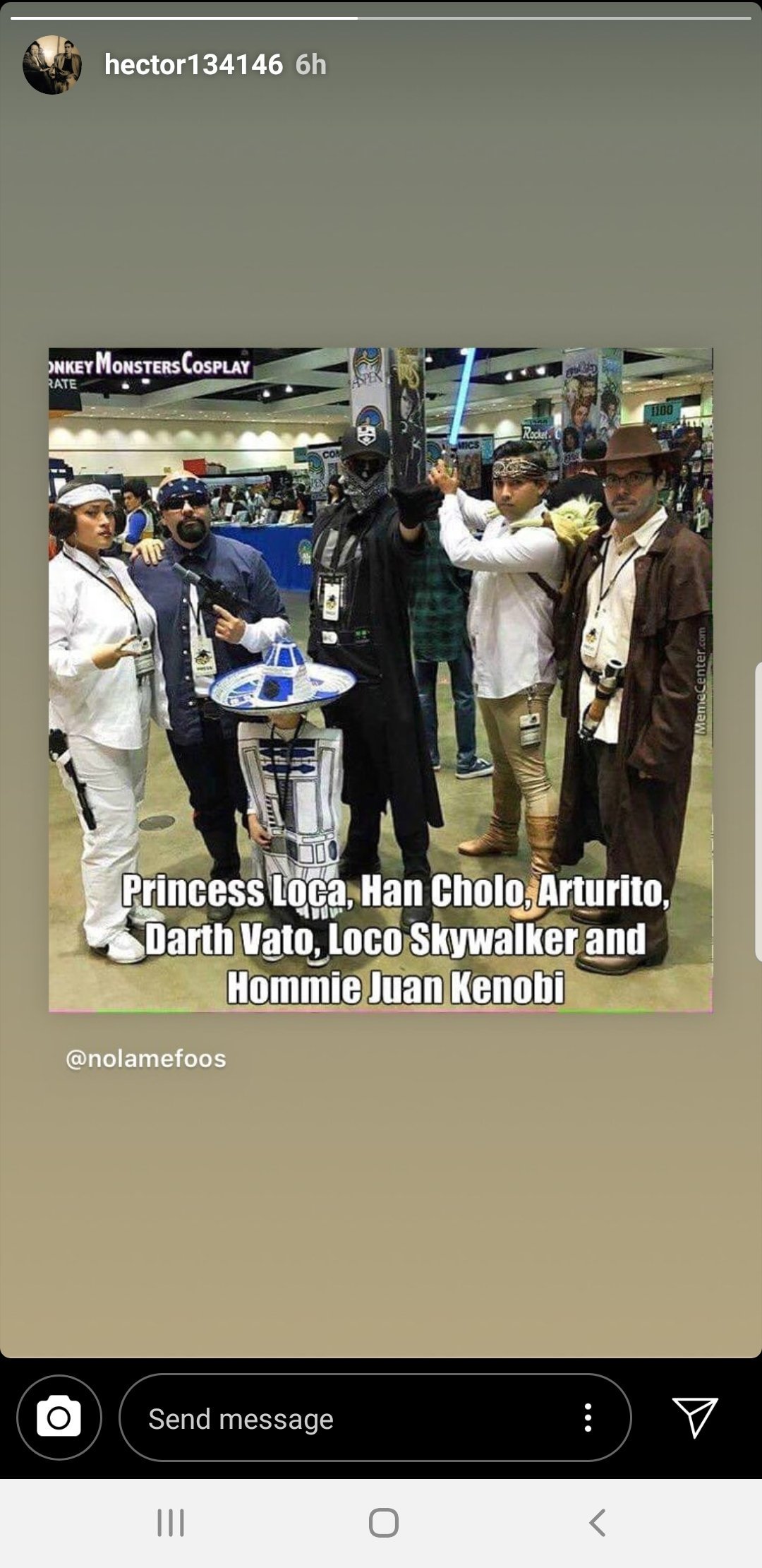 star wars mexicans - hector 134146 6h Dnkey Monsters Cosplay Rate Too 09 Rocket Mcs Com 20 MemeCenter. Princess Loca, Han Cholo, Arturito, Darth Vato, Loco Skywalker and Hommie Juan Kenobi Send message Iii