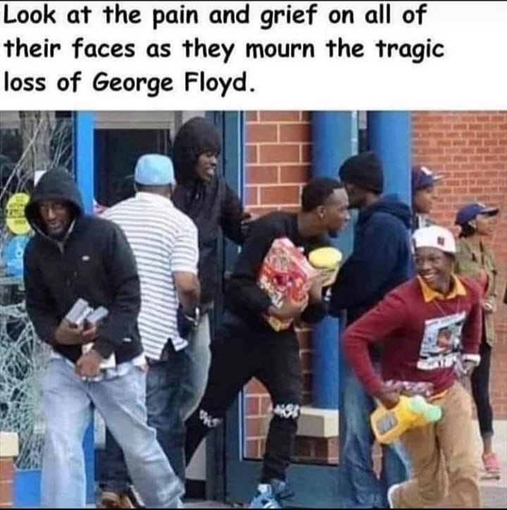 community - Look at the pain and grief on all of their faces as they mourn the tragic loss of George Floyd.