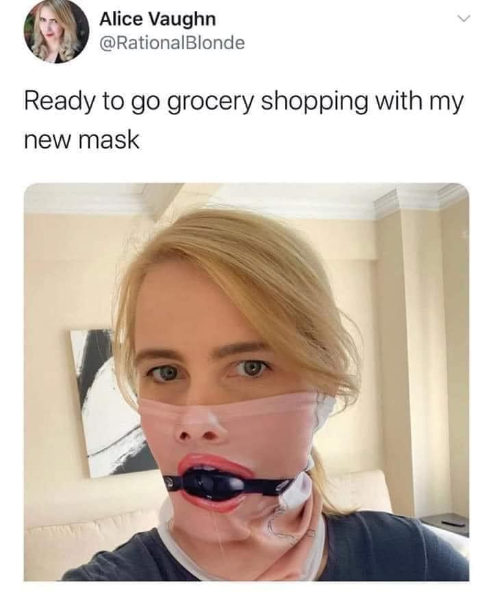 lip - Alice Vaughn Ready to go grocery shopping with my new mask