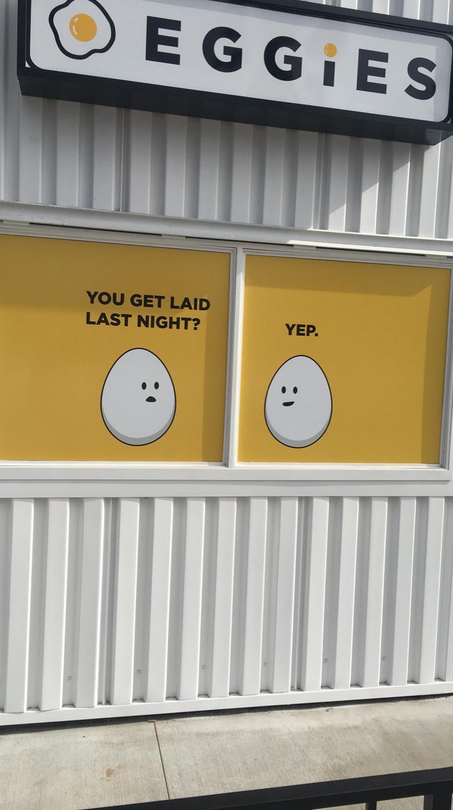 eggies laid - Eggies You Get Laid Last Night? Yep.