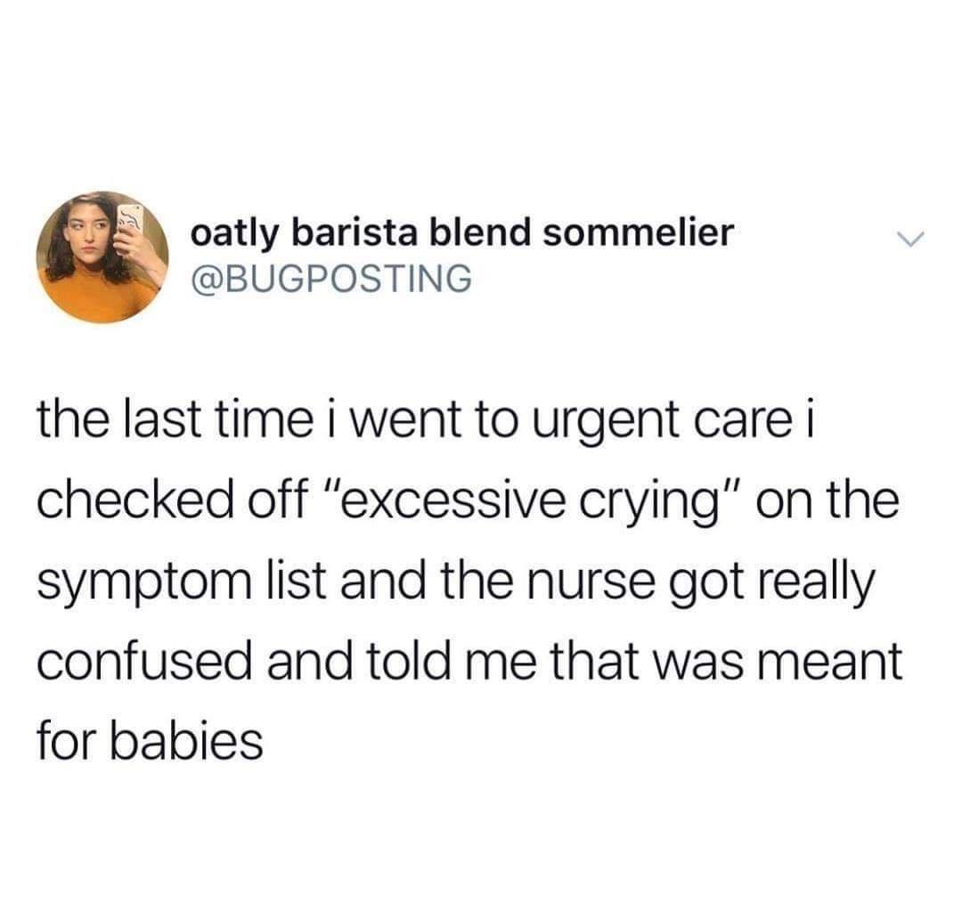 Tax rate - oatly barista blend sommelier the last time i went to urgent care i checked off "excessive crying" on the symptom list and the nurse got really confused and told me that was meant for babies