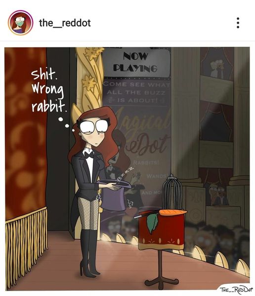 cartoon - the_reddot Now Playing shit. Wrong rabbit. Come See What All The Buz Is About! 82 And Mo THE__REDDor