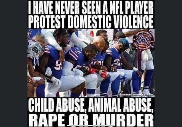 nfl kneeling ban - I Have Never Seen A Nfl Player Protest Domestic Violence 56 DecoSCREEN Child Abuse, Animal Abuse Rape Or Murder