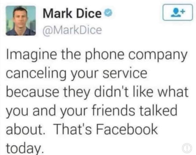 alex hirsch gravity falls tweets - Mark Dice Imagine the phone company canceling your service because they didn't what you and your friends talked about. That's Facebook today.