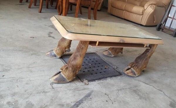 table with actual legs