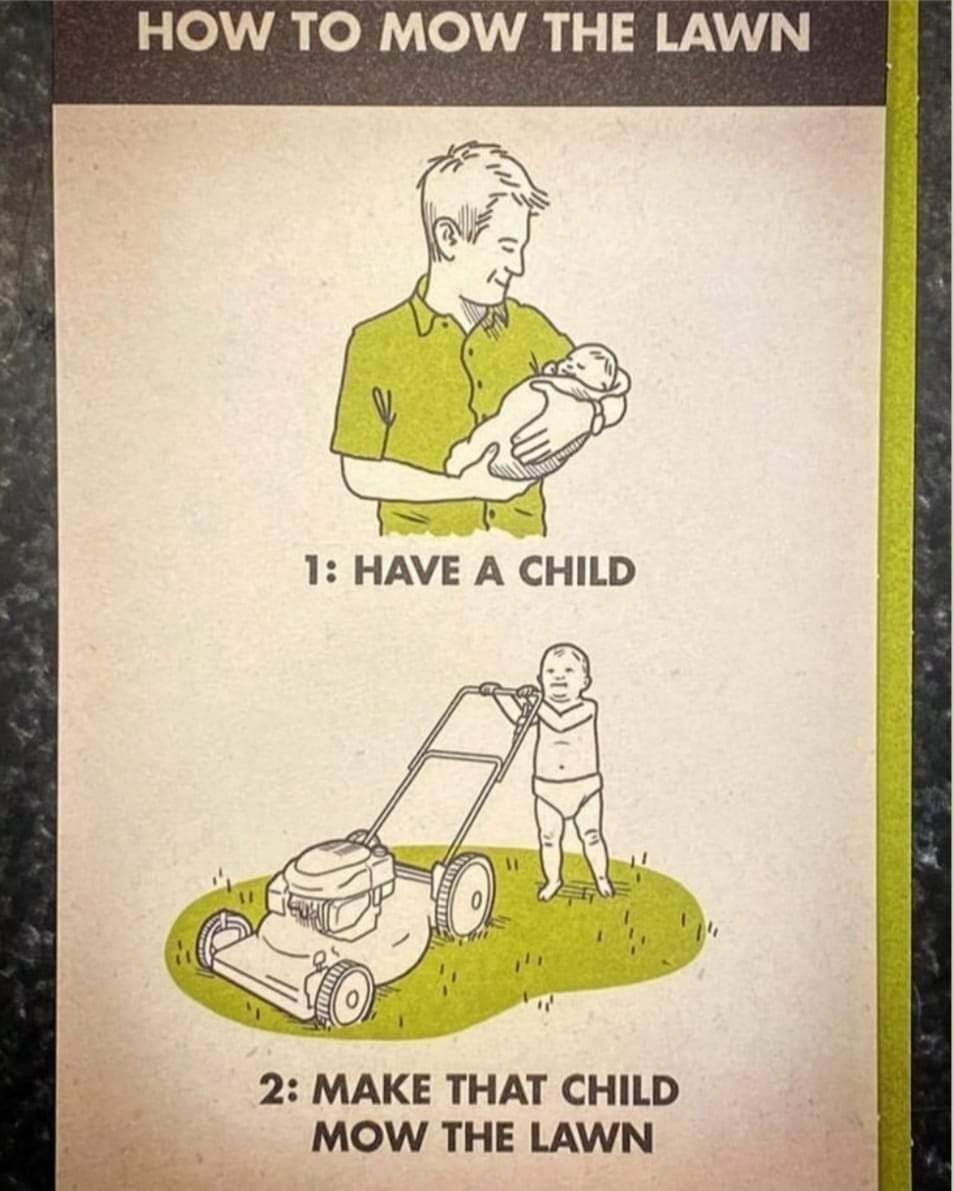hallmark card mow lawn - How To Mow The Lawn 1 Have A Child 2 Make That Child Mow The Lawn
