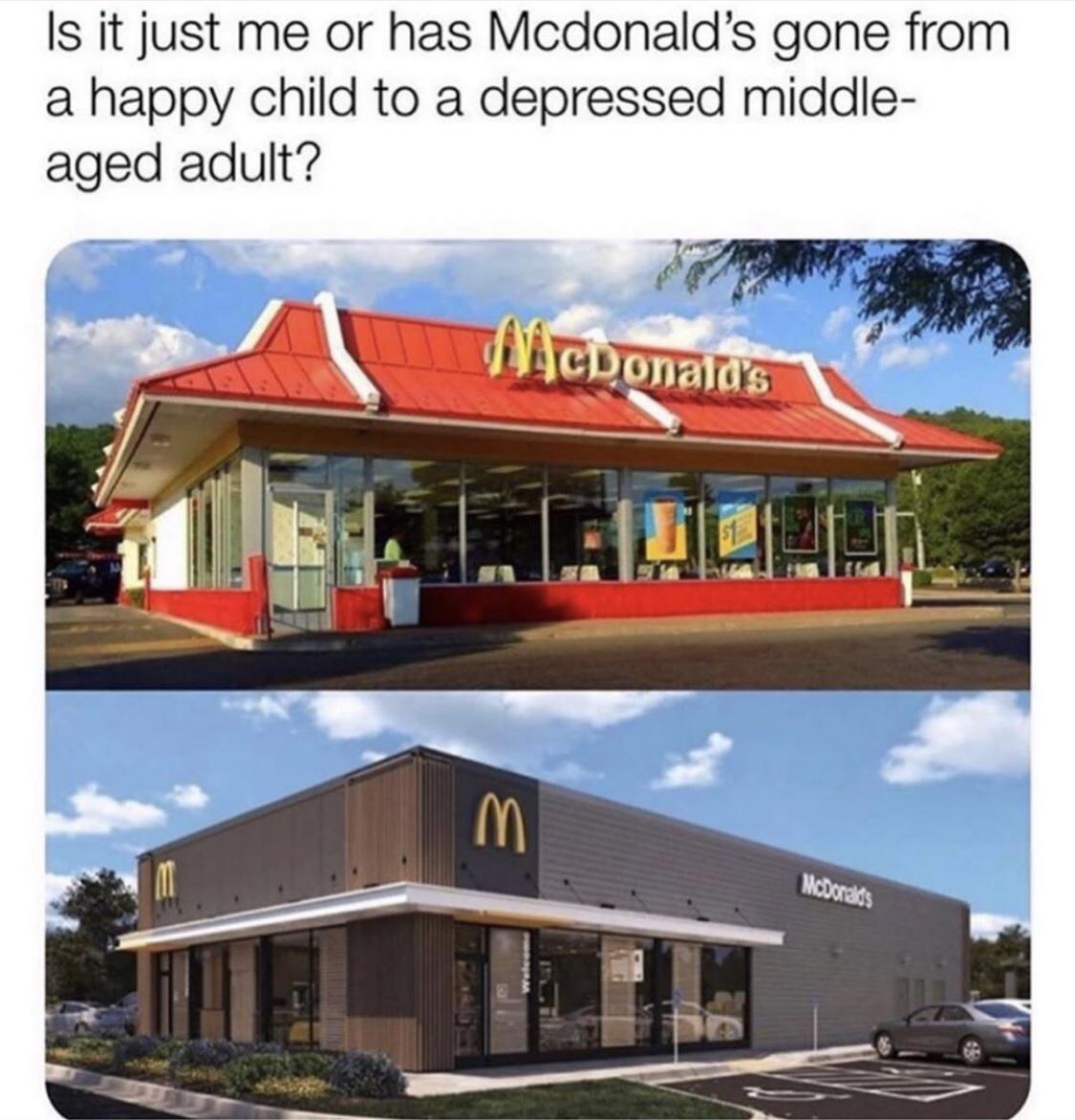 real estate - Is it just me or has Mcdonald's gone from a happy child to a depressed middle aged adult? MacDonald's m. McDonalds