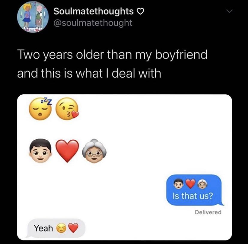 bread boi sister - Soulmatethoughts Two years older than my boyfriend and this is what I deal with Is that us? Delivered Yeah