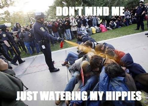 uc davis pepper spray - Dont Mind Me Just Watering My Hippies