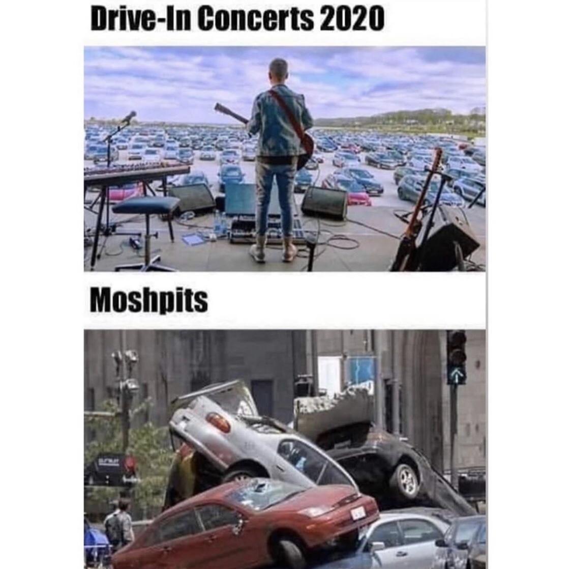 drive in concerts 2020 mosh pits - DriveIn Concerts 2020 Moshpits