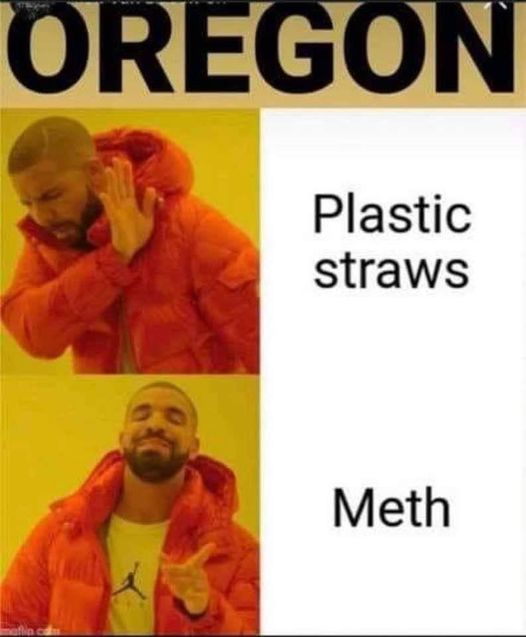 Oregon Plastic straws Meth
