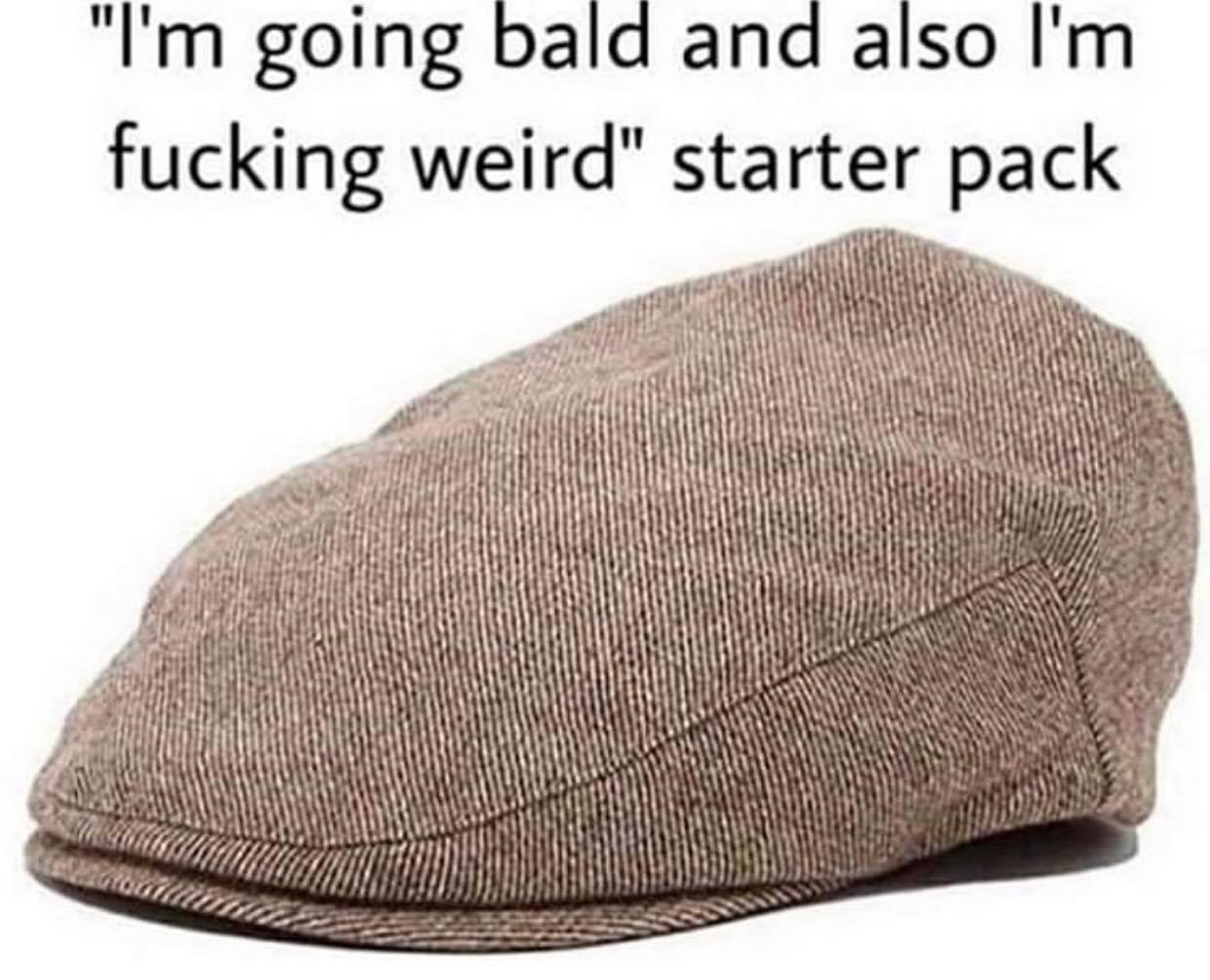 im going bald starter pack - "I'm going bald and also I'm fucking weird" starter pack