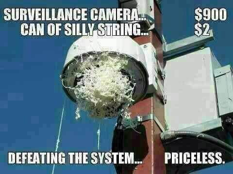 Donald Trump - Surveillance Camera... Can Of Silly String... $900 $2 Defeating The System.. Priceless.