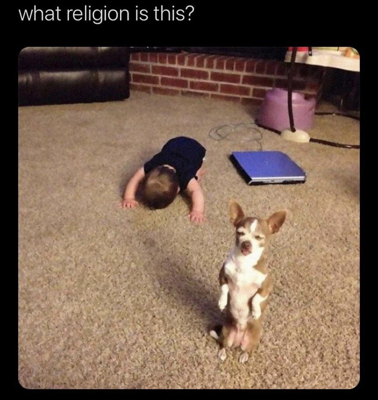standing up funny - what religion is this?