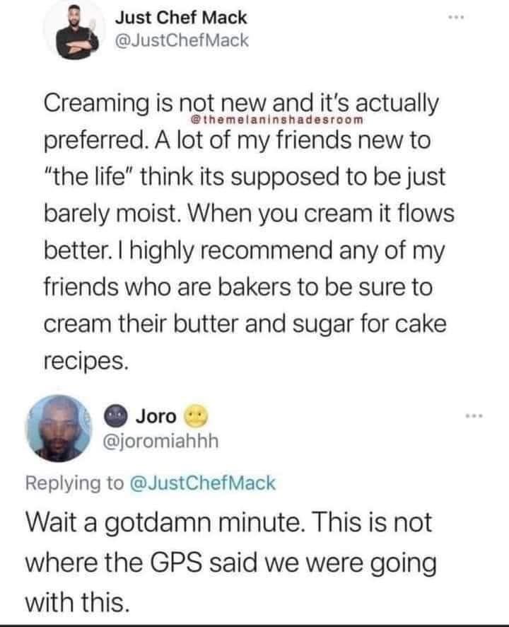 Just Chef Mack Creaming is not new and it's actually preferred. A lot of my friends new to "the life" think its supposed to be just barely moist. When you cream it flows better. I highly recommend any of my friends who are bakers to be sure to cream their