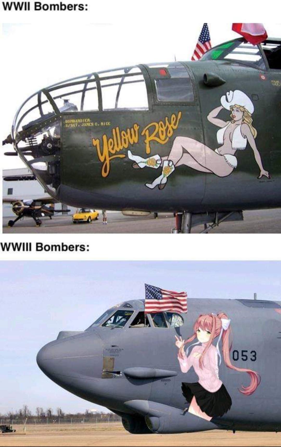 wwii nose art - Wwii Bombers Bardier SSgt. James C. Mice Yellow Rose Wwiii Bombers 053