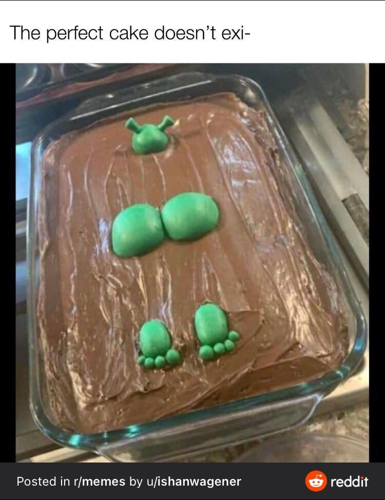 shrek cake - The perfect cake doesn't exi Posted in rmemes by uishanwagener reddit