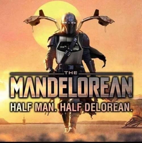 mandalorian delorean - The Mandelorean Half Man. Half Delorean.