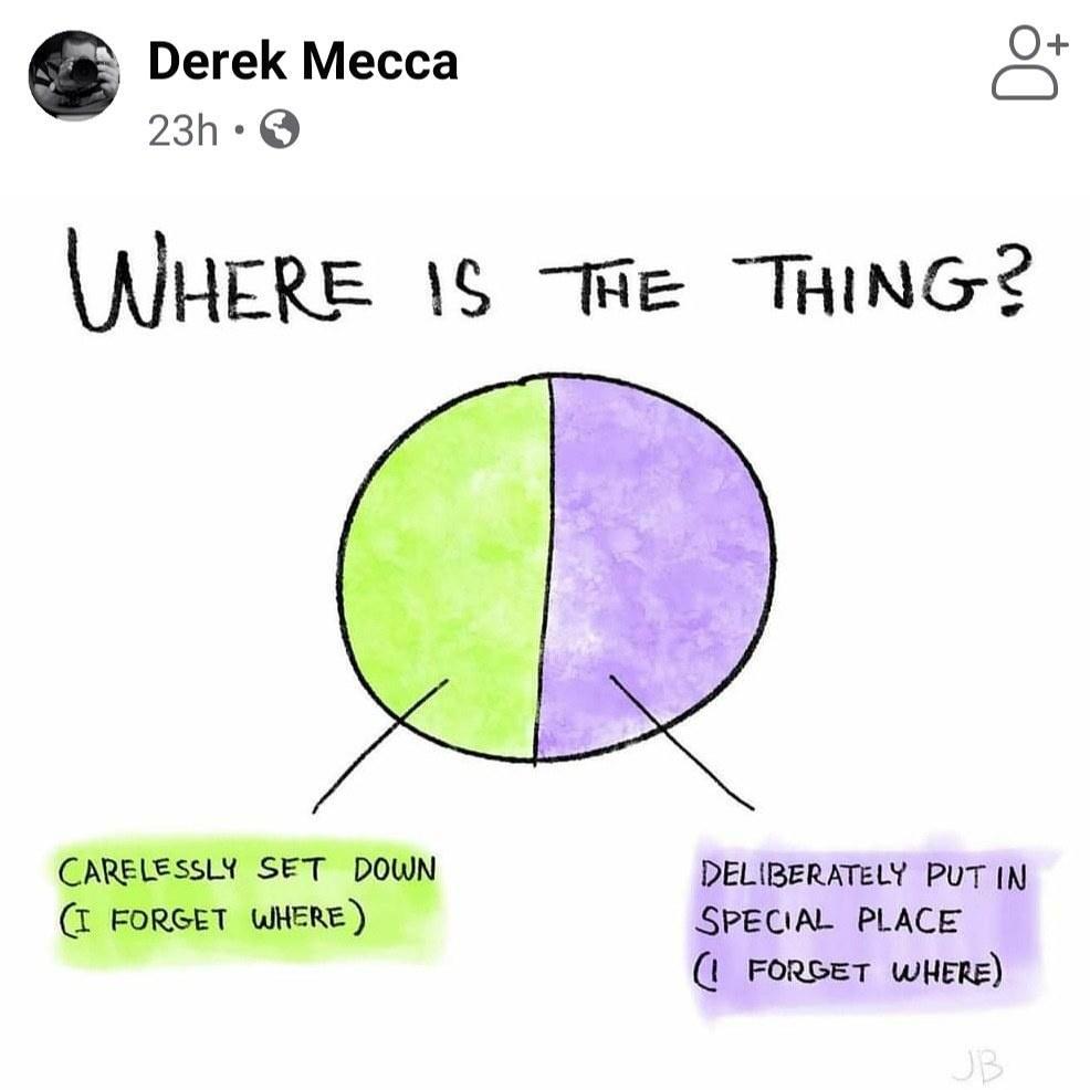 leaf - Derek Mecca 23h. 8 Where Is The Thing? Carelessly Set Down I Forget Where Deliberately Put In Special Place Forget Where Jb